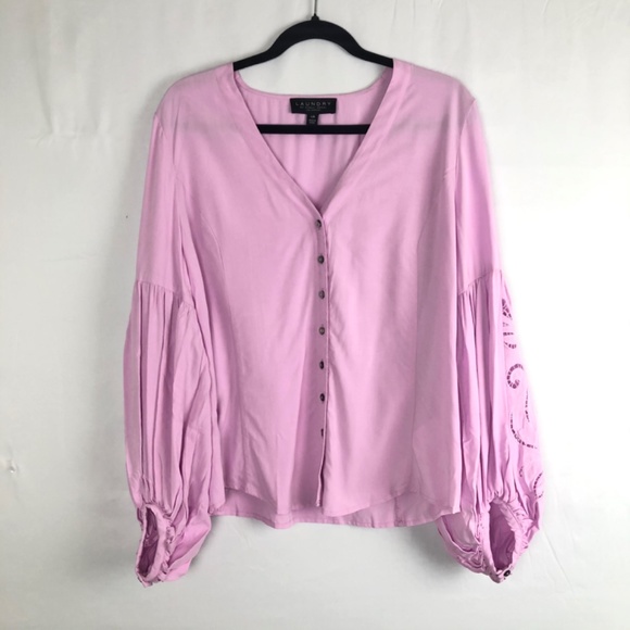 NWT Laundry by Shelli Segal Balloon Sleeve Blouse - Picture 3 of 10